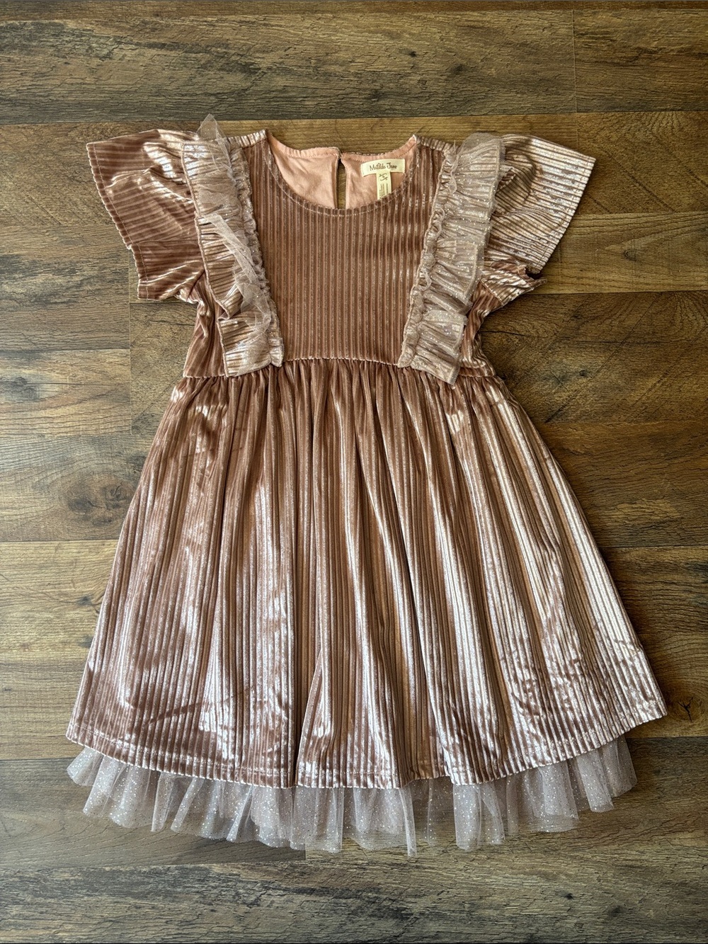 Matilda Jane Pink Velvet Tulle Dress size 6